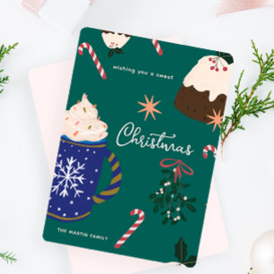 Sweet Desserts Illustrated Holiday Food Christmas Card