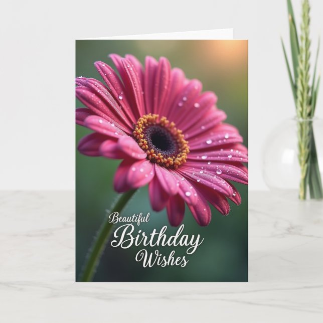 Sweet Dewdrop Birthday Card (Front)