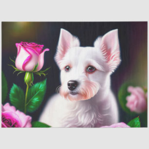 Sweet Dog And Rose Collection Tissue Paper