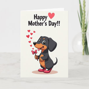 Sweet Dog Mothers Day Greeting Card