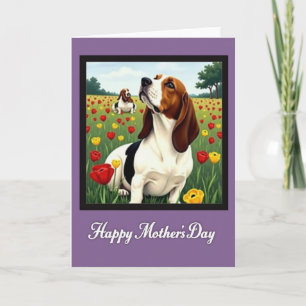 Sweet Dog Mothers Day Scene Card