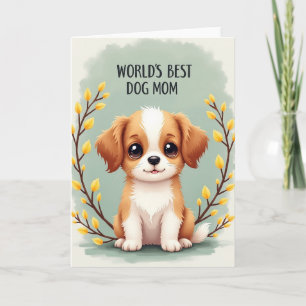Sweet Dog Mum Floral Card