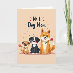 Sweet Dog Mum Hearts Card