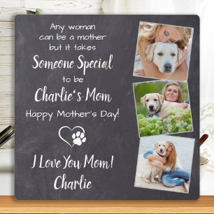 Sweet Dog Mum Personalised Pet Photo Mother's Day Plaque