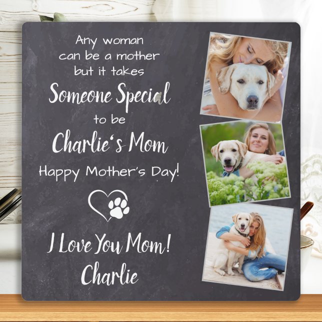 Sweet Dog Mum Personalised Pet Photo Mother's Day  Plaque (Creator Uploaded)