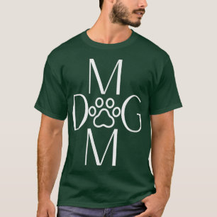Sweet Dog Owners Tee  Saying Dog Mum Paw Graphic 