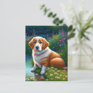 sweet dog postcard