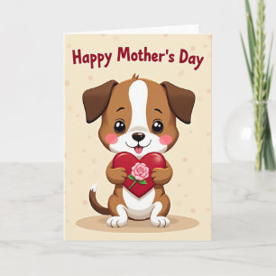 Sweet Dog Rose Mothers Day Card