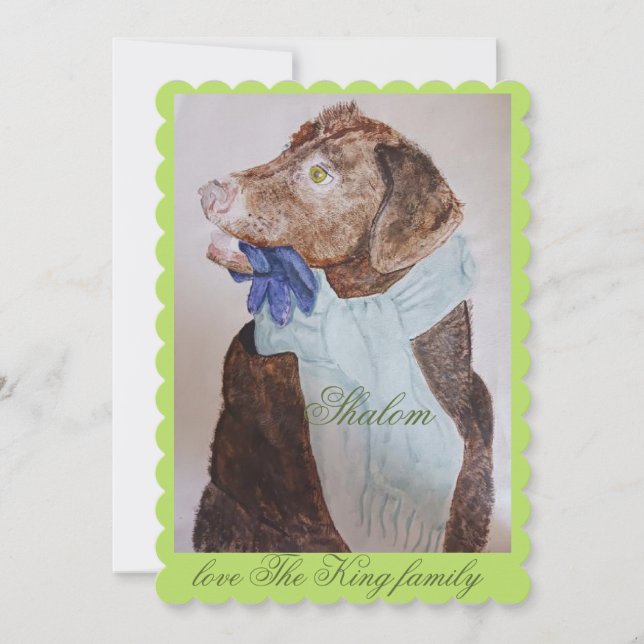 sweet dog with gloves and scarf (Front)