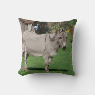 Sweet Donkey In The Garden Cushion
