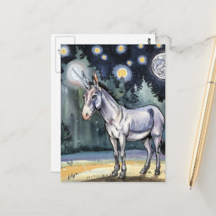 Sweet Donkey Unicorn Postcard