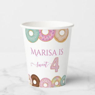 Sweet Donut Birthday Colorful Kids Party - Paper Cups