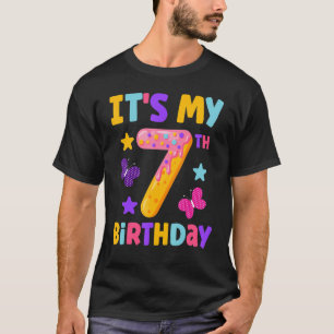 Sweet Donut It's My 7th Birthday 7 Years Old T-Shirt