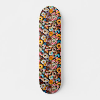 Sweet Donuts Seamless Pattern Design Skateboard