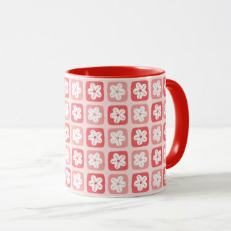 Sweet Dot Petals Pink Background  Mug