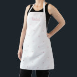 Sweet Dots Editable Colour Personalised Apron<br><div class="desc">This lovely design can be customised to your favourite colour combinations. Matching adult and junior designs available. Makes a great gift! Find stylish stationery and gifts at our shop: www.berryberrysweet.com.</div>