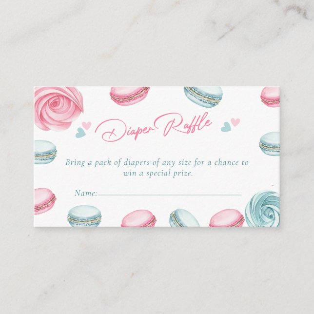 Sweet Doughnut Baby Shower Diaper Raffle Ticket Enclosure Card (Front)
