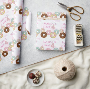 Sweet Doughnut Birthday   Colourful Kids Party -  Wrapping Paper