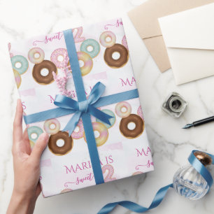 Sweet Doughnut Birthday Colourful Kids Party - Wrapping Paper