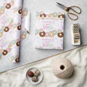 Sweet Doughnut Birthday   Colourful Kids Party -  Wrapping Paper