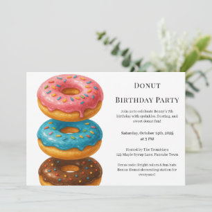Sweet Doughnut Brunch   Birthday Celebration Invitation