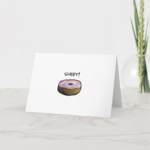 Sweet Doughnut Card, Birthday, Congratulations Card