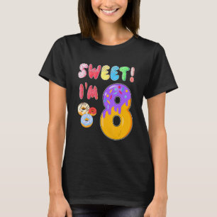 Sweet Doughnut It's My 8th Birthday Shirt 8 Years