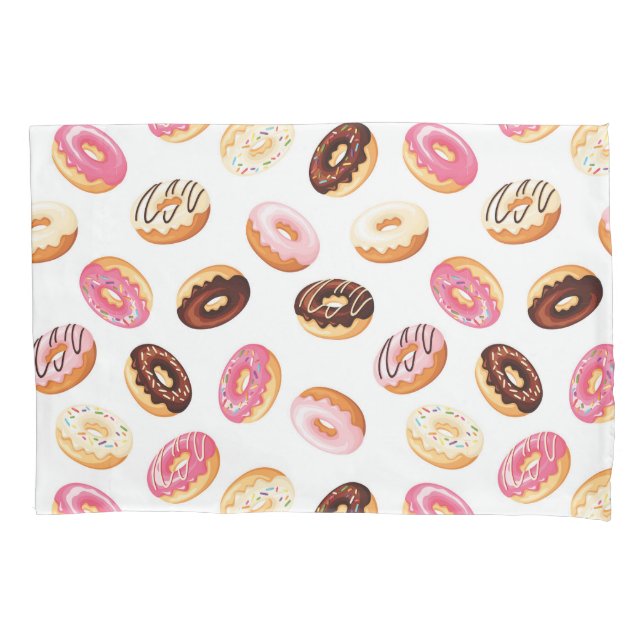 Sweet Doughnut Pattern Pillowcase (Front-Left)