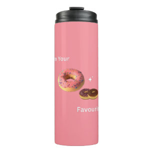 Sweet Doughnut Vibes – Pink & Chocolate Travel Mug