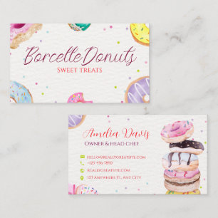 Sweet Doughnuts Bakery Dessert Catering Business C Card