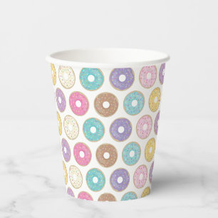 Sweet doughnuts paper cups