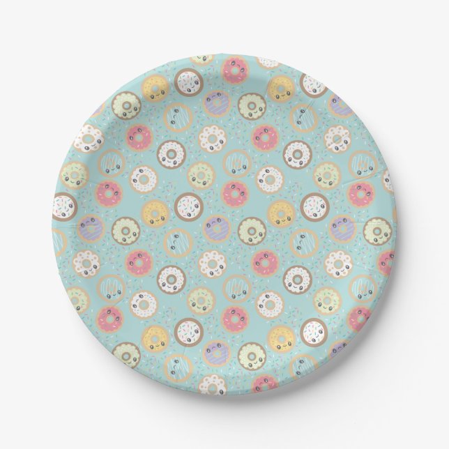 Sweet Doughnuts Paper Plate (Front)