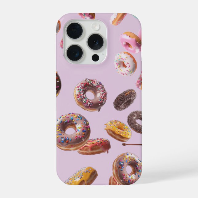 Sweet Doughnuts Pattern Phone Case – Cute Colourfu (Back)