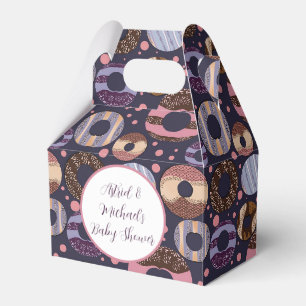 Sweet Doughnuts Purple Girl Baby Shower Favour Box