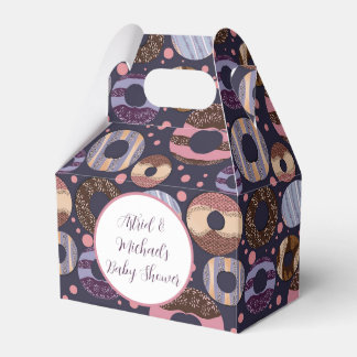 Sweet Doughnuts Purple Girl Baby Shower Favour Box