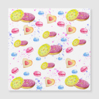 Sweet doughnuts with colourful glaze