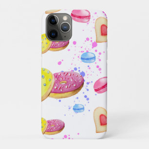 Sweet doughnuts with colourful glaze pattern iPhone 11 pro case
