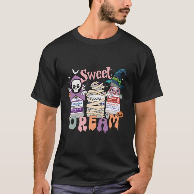 Sweet Dream Team Intensive Scare Unit Icu Rn Nurse T-Shirt (Front)