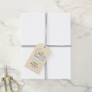 Sweet dream teddy bear Boy baby Shower Gift Tags