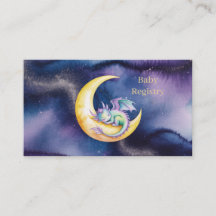 Sweet Dreaming Baby Dragon On Moon Baby Registry