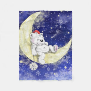 Sweet Dreaming Little Bear - Cute Fleece Blanket