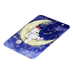 Sweet Dreaming Little Bear - Merry Christmas Magnet