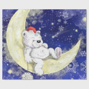 Sweet Dreaming Little Bear - Merry Christmas Wrapping Paper