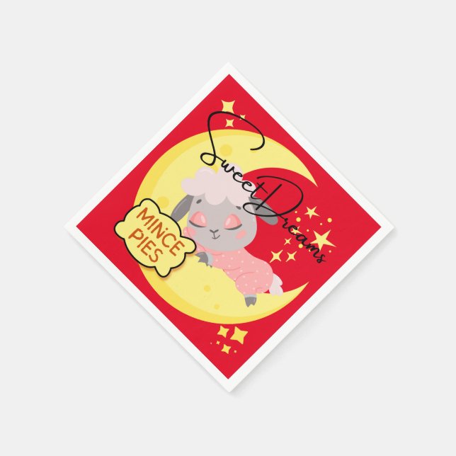 Sweet Dreams and Mince Pies Napkin (Corner)