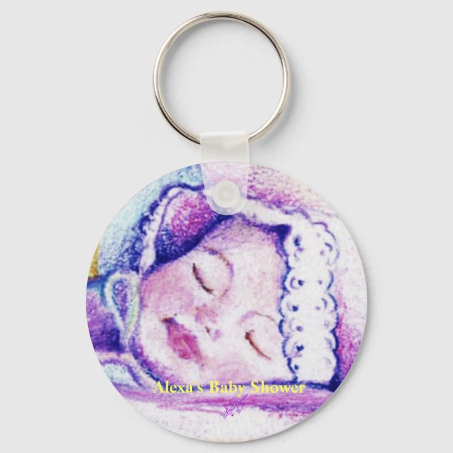 Sweet Dreams Baby Button Keychain (Front)