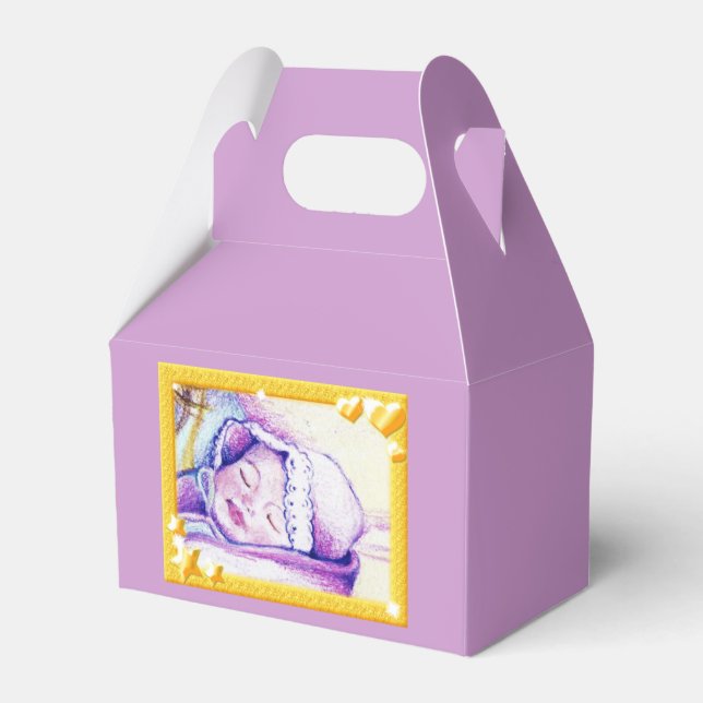 Sweet Dreams Baby Gable Favour Box (Front Side)