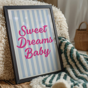 Sweet Dreams Baby Nursery Wall Art Print