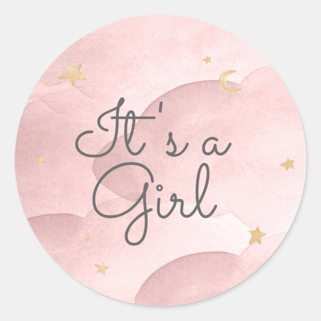 Sweet Dreams Baby Shower Classic Round Sticker (Front)