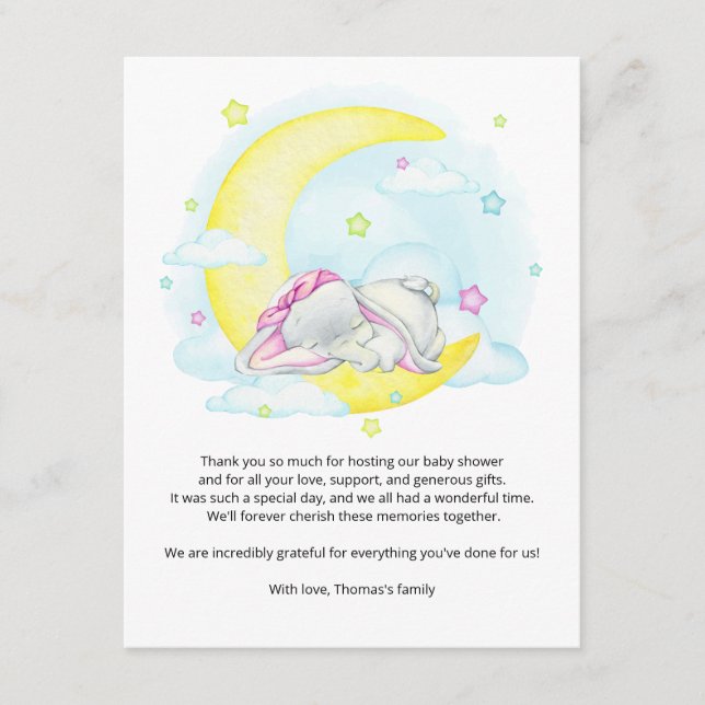 Sweet Dreams Baby Shower Enclosure Card (Front)
