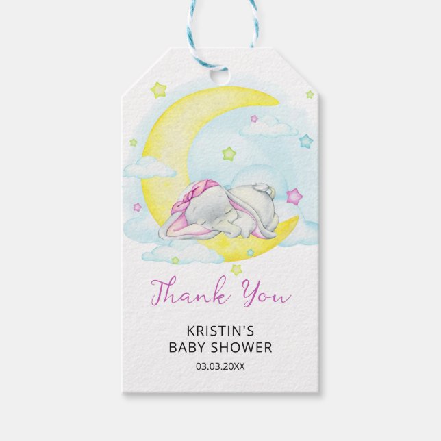 Sweet Dreams Baby Shower Gift Tags (Front)